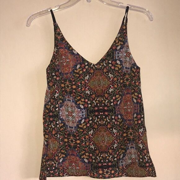 Topshop Boho Medallion Print Spaghetti Strap Cami Top XS Multicolor - Picture 4 of 5